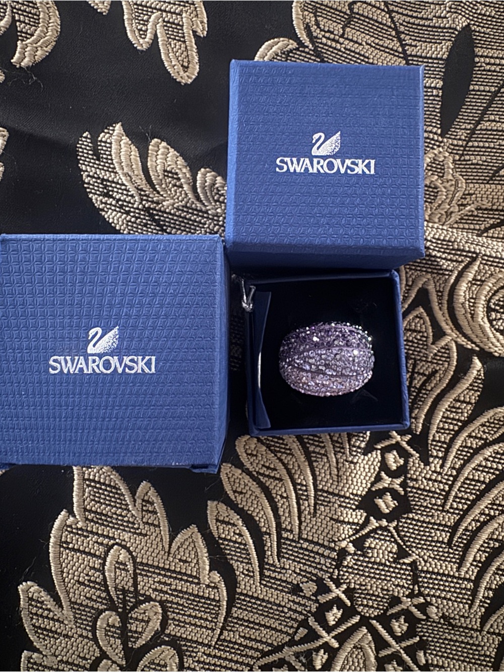 Swarovski Purple Pave Crystal Dome Ring